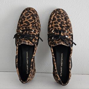 NWOT Stuart Weitzman Tinsley Leopard Moccasins/Loafers